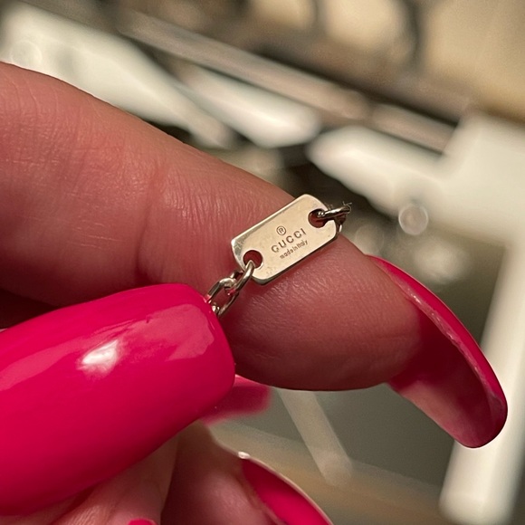 Authentic GUCCI Sterling 925 Charm 17”Necklace - Picture 6 of 13